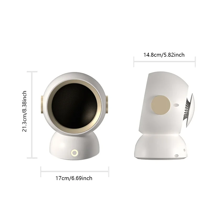 (image for) 1200W Instant Heating Desktop Heater Electric Heater Portable Desktop Fan Heating Heater Mini Radiator Home Office Winter Heater